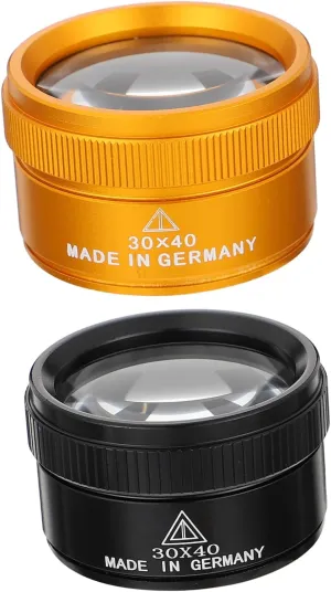 Jewelry Magnifying Glass Set 30x Magnification Compact for Travel for Jewelers Hobbyists Random Color