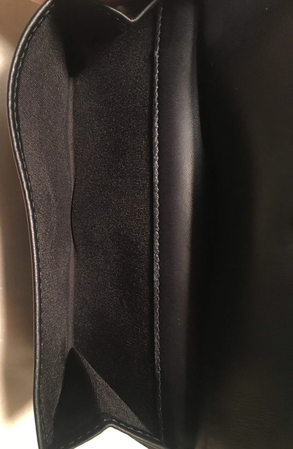 Jimmy Choo Black and Gold Leather Wallet on a Chain