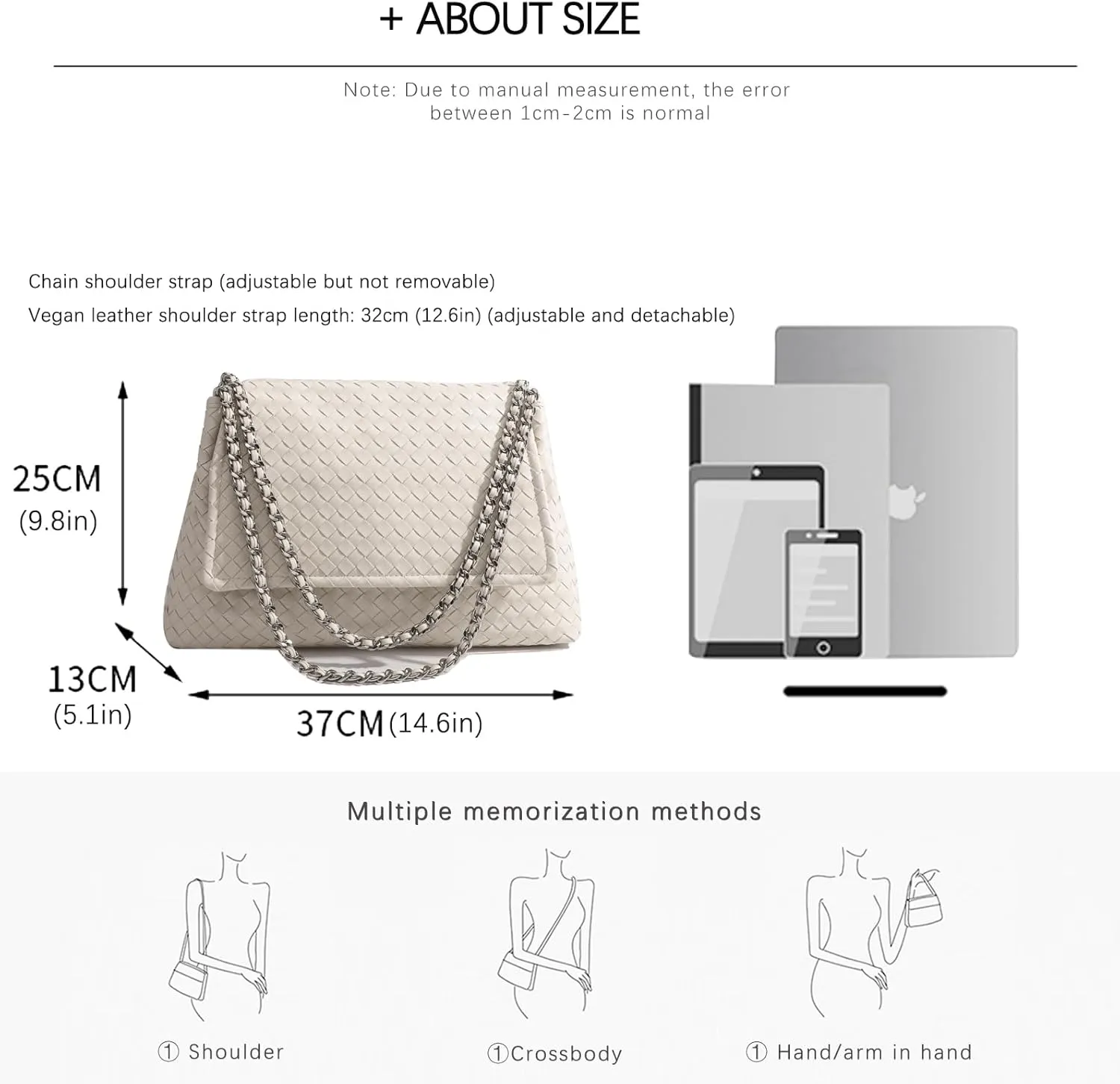 JINMANXUE Woven Bag for Women Vegan Leather Tote Bag Summer Beach Handbag Purse Retro Handmade Travel Shoulder Bag