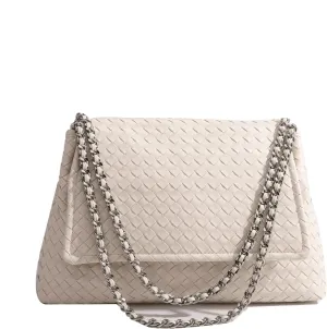 JINMANXUE Woven Bag for Women Vegan Leather Tote Bag Summer Beach Handbag Purse Retro Handmade Travel Shoulder Bag