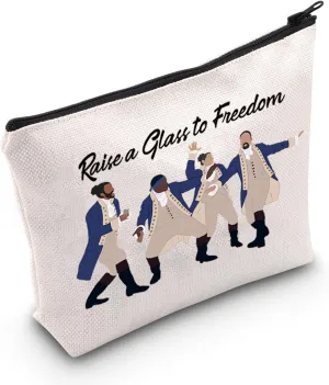 JNIAP Musical Inspired Gift Raise a Glass to Freedom Cosmetic Bag Musical Fans Gift (Raise a Glass Bag)
