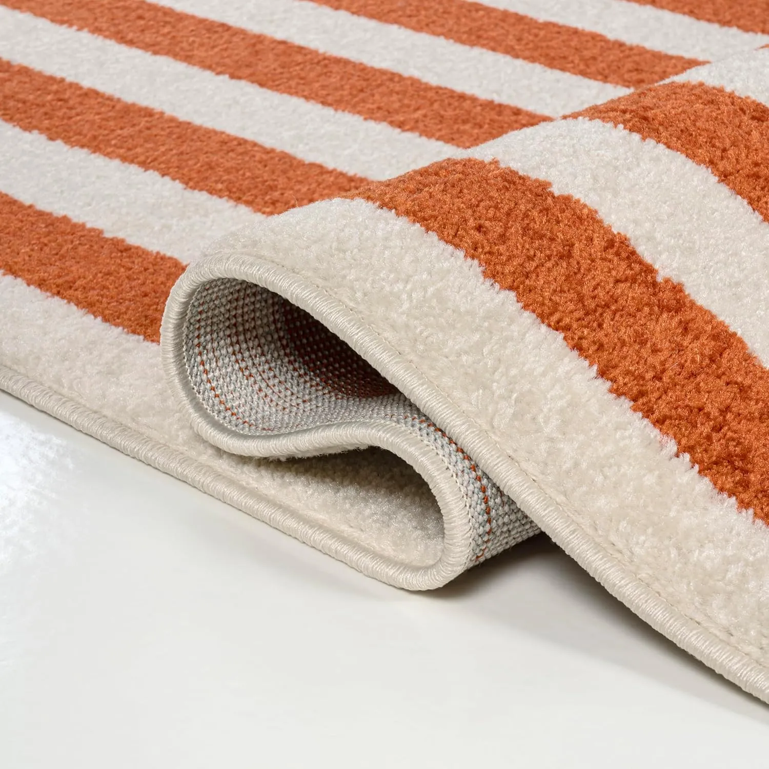 JONATHAN Y MOH211B-28 Bandol Modern Classic Mitre Stripe Terracotta/Ivory 2 ft. x 8 ft. Runner Rug, Pet Friendly, Non Shedding, Stain Resistant, Easy-Cleaning for Home, Bedroom, Living Room, Kitchen