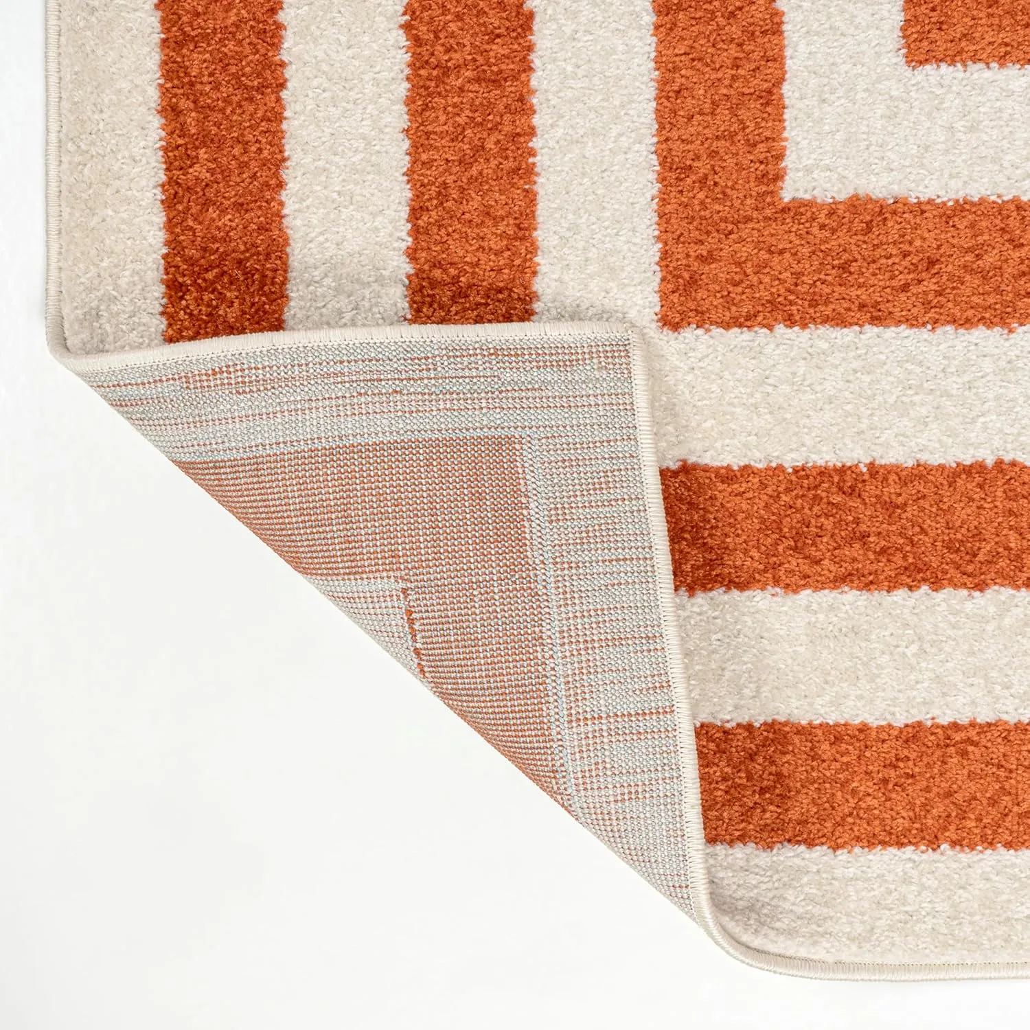 JONATHAN Y MOH211B-28 Bandol Modern Classic Mitre Stripe Terracotta/Ivory 2 ft. x 8 ft. Runner Rug, Pet Friendly, Non Shedding, Stain Resistant, Easy-Cleaning for Home, Bedroom, Living Room, Kitchen