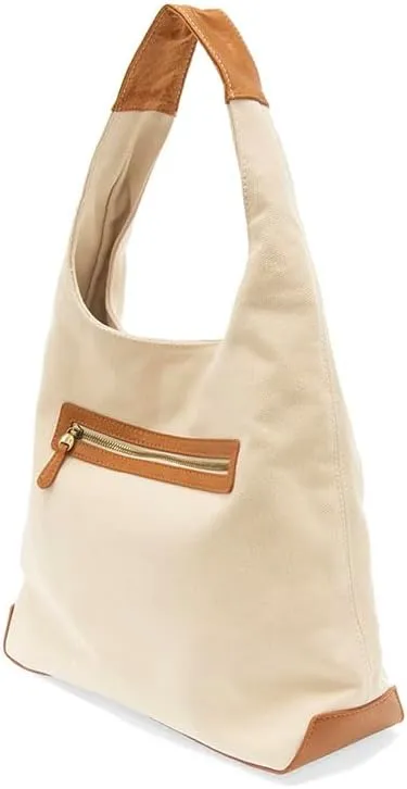 Joy Susan Womens Fashion April Canvas Hobo Bag - Black
