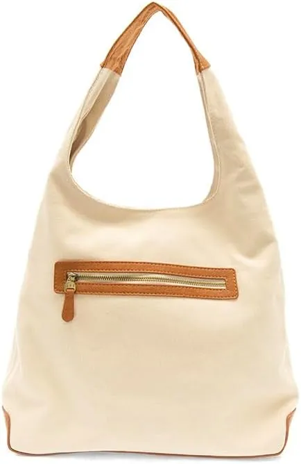 Joy Susan Womens Fashion April Canvas Hobo Bag - Black