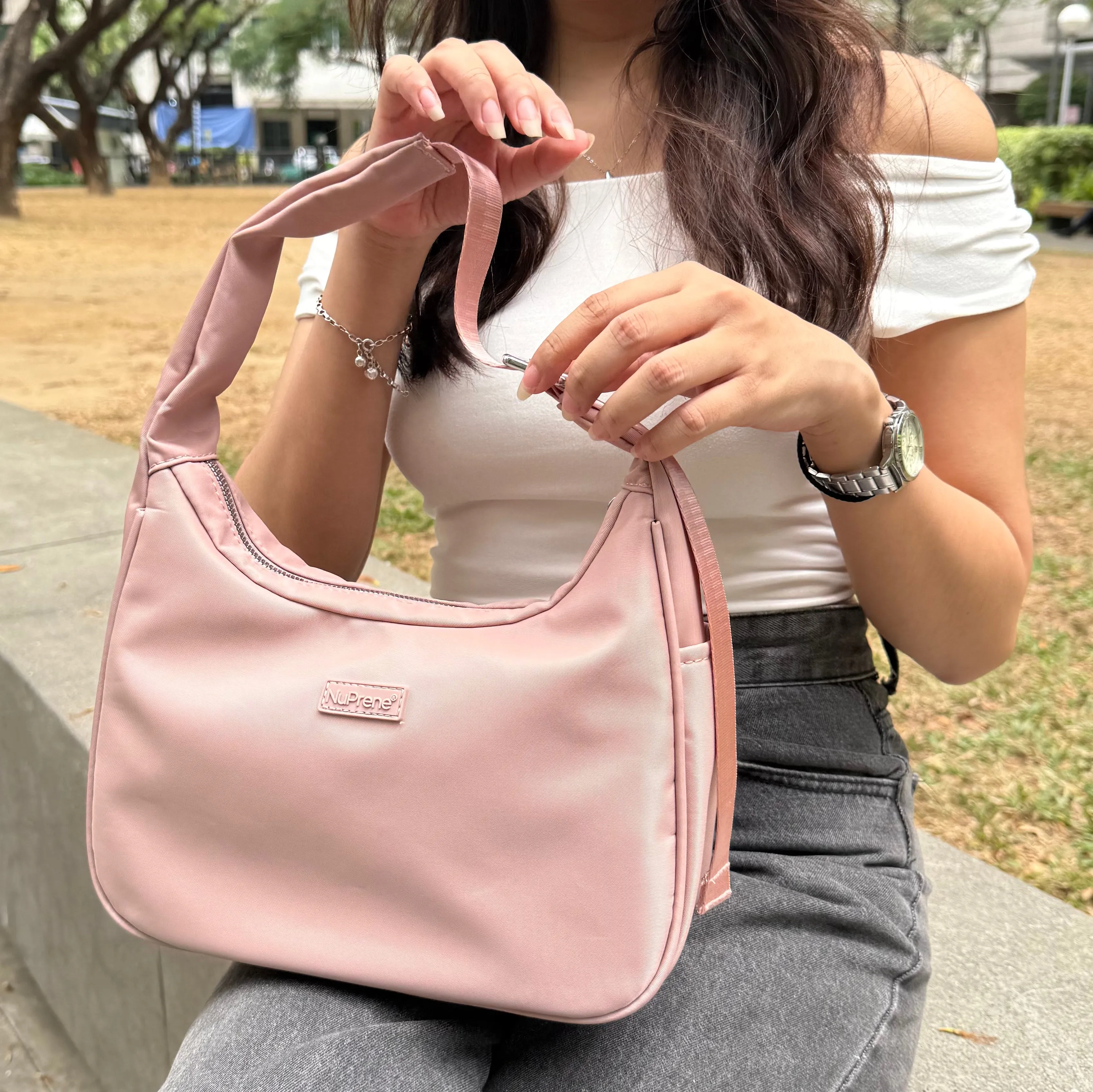 Julia Hobo Bag in Blush