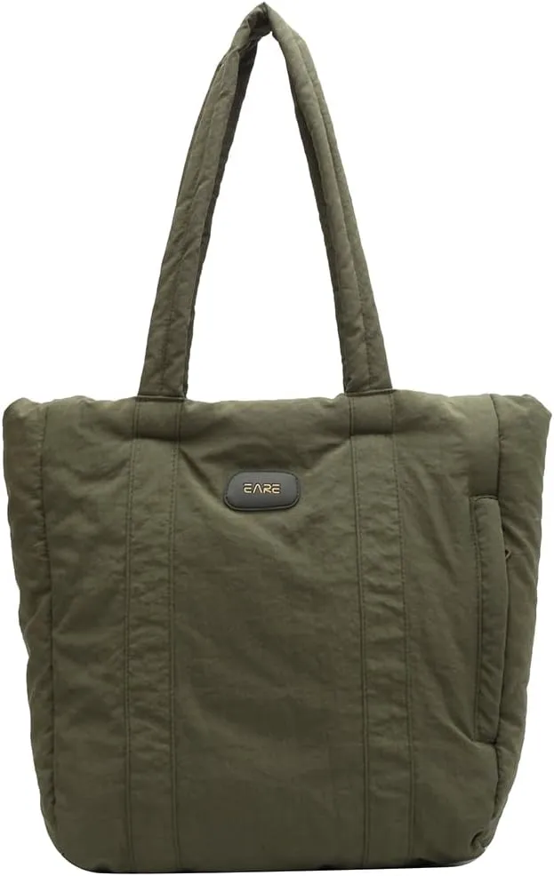 Juoxeepy Puffer Tote Bag Puffy Purse for Women Lightweight Nylon Shoulder Bag Padding Hobo Handbag