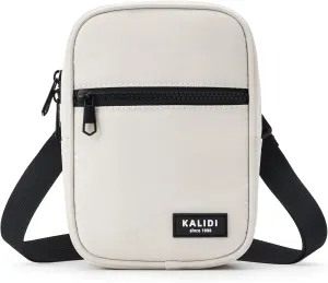 KALIDI Small Sling Bag Crossbody Purse for Women Men Multi Position Waist Fanny Pack with 2 Adjustable Strap, Beige