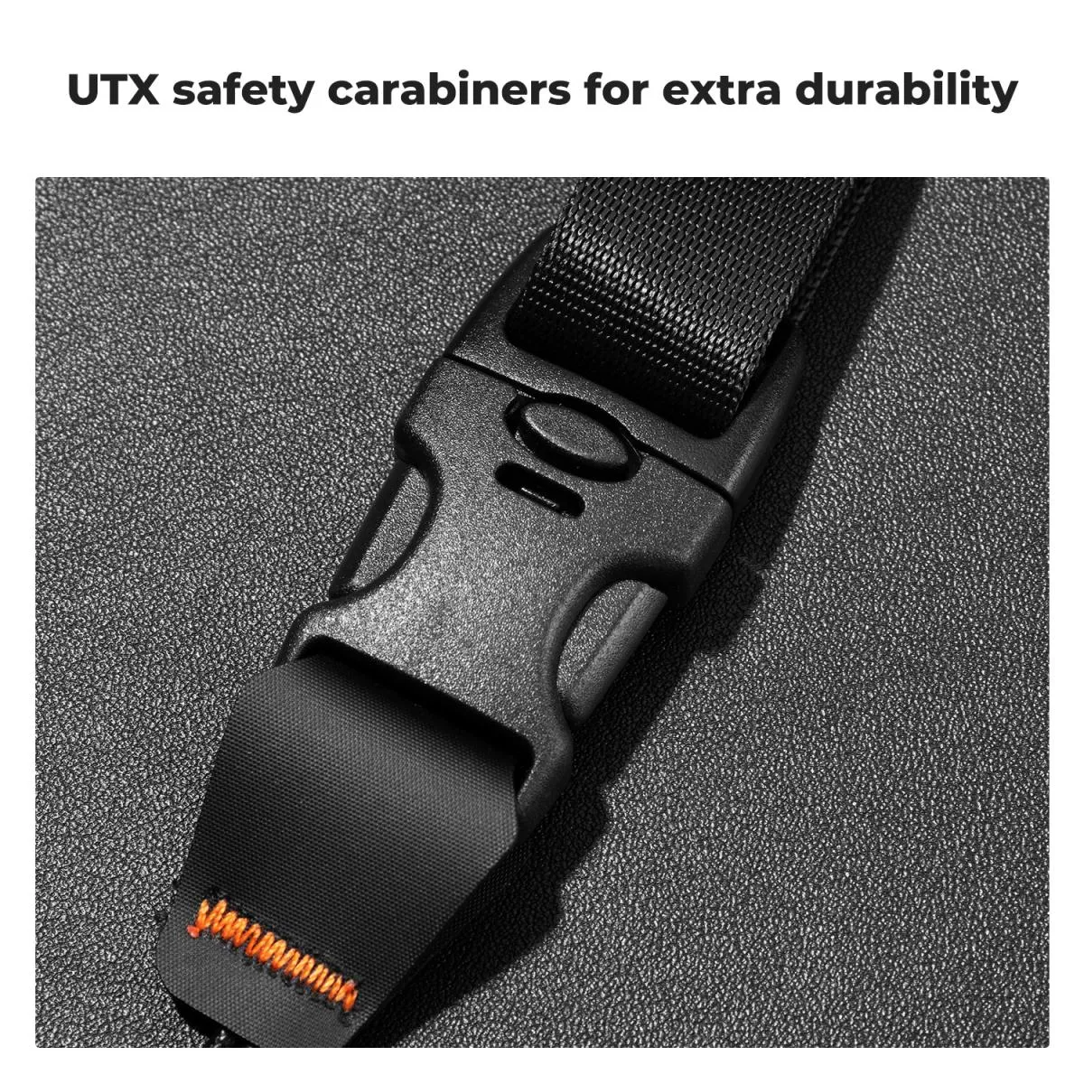 K&F Concept Camera Neck Strap Sling   Detachable Zipper Pouch with 40Kg Max Load Capacity, 52" / 133cm Max Adjustable Length for DSLR Mirrorless Cameras, Camcorders - Urban Wander 01 | Black