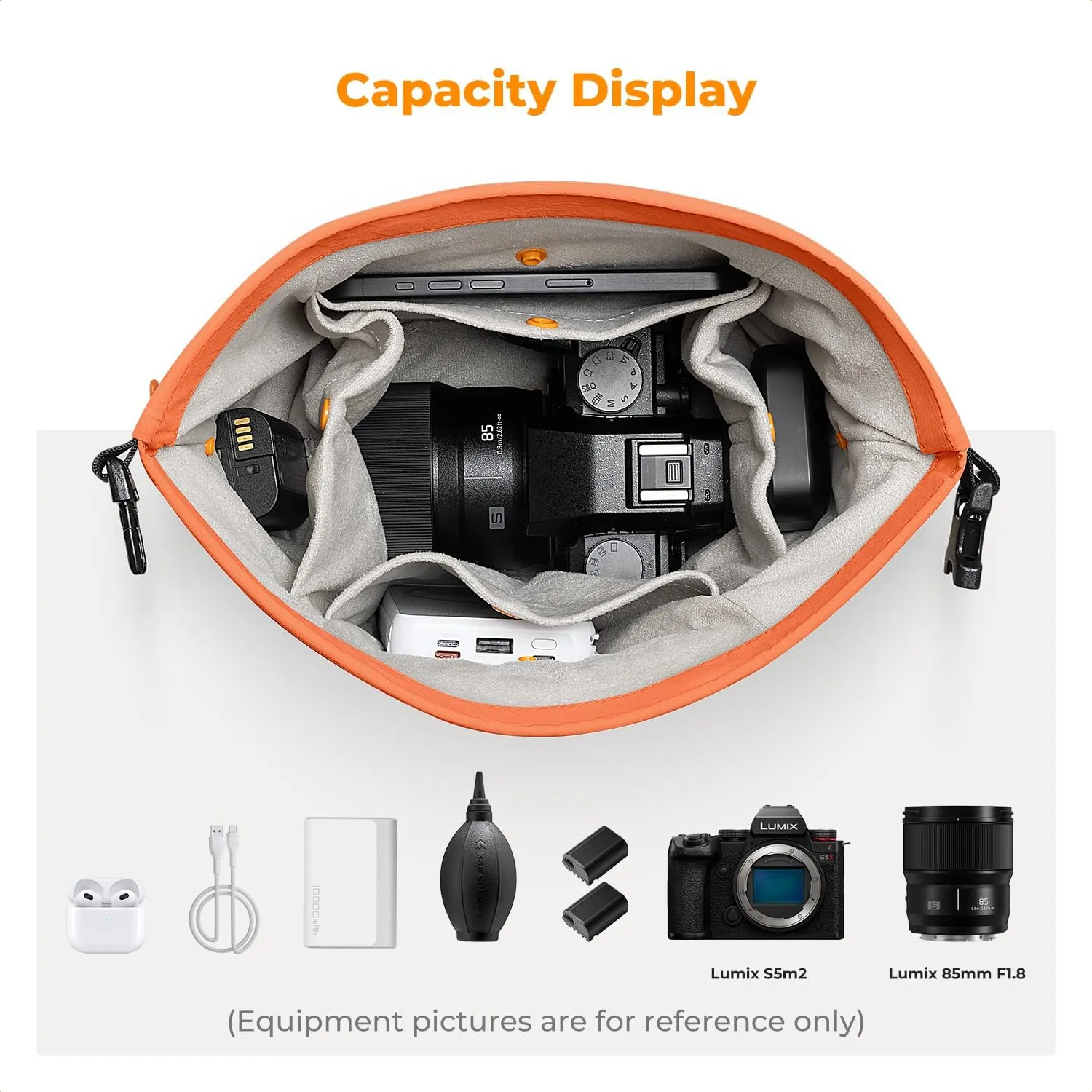 K&F Concept Camera Sling Bag Small Camera Compact Case, Cute Soft Camera Pouch Handbag for Urban Street Photography