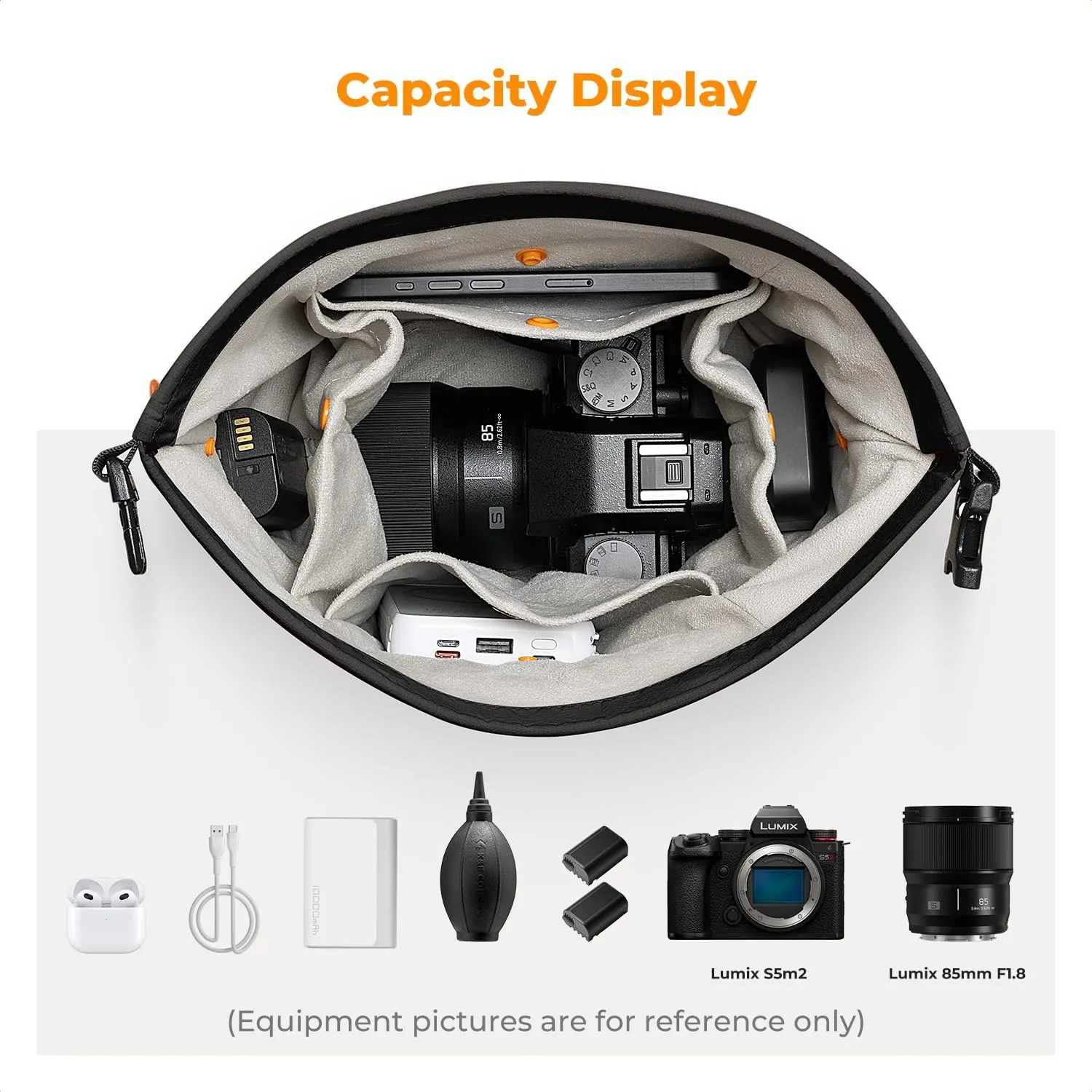 K&F Concept Camera Sling Bag Small Camera Compact Case, Cute Soft Camera Pouch Handbag for Urban Street Photography