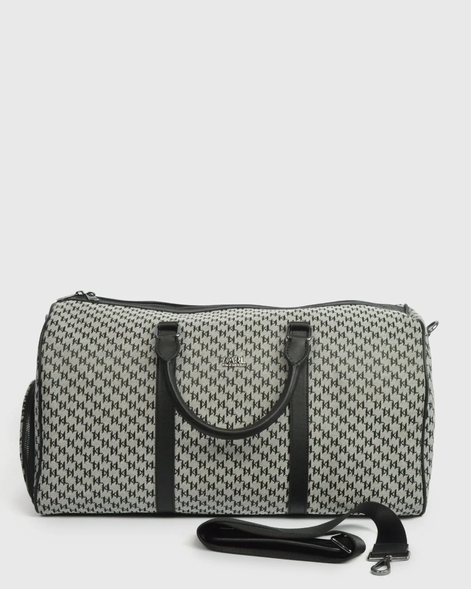 KARL LAGERFELD 805900-990 BLACK CANVAS OVERNIGHT BAG
