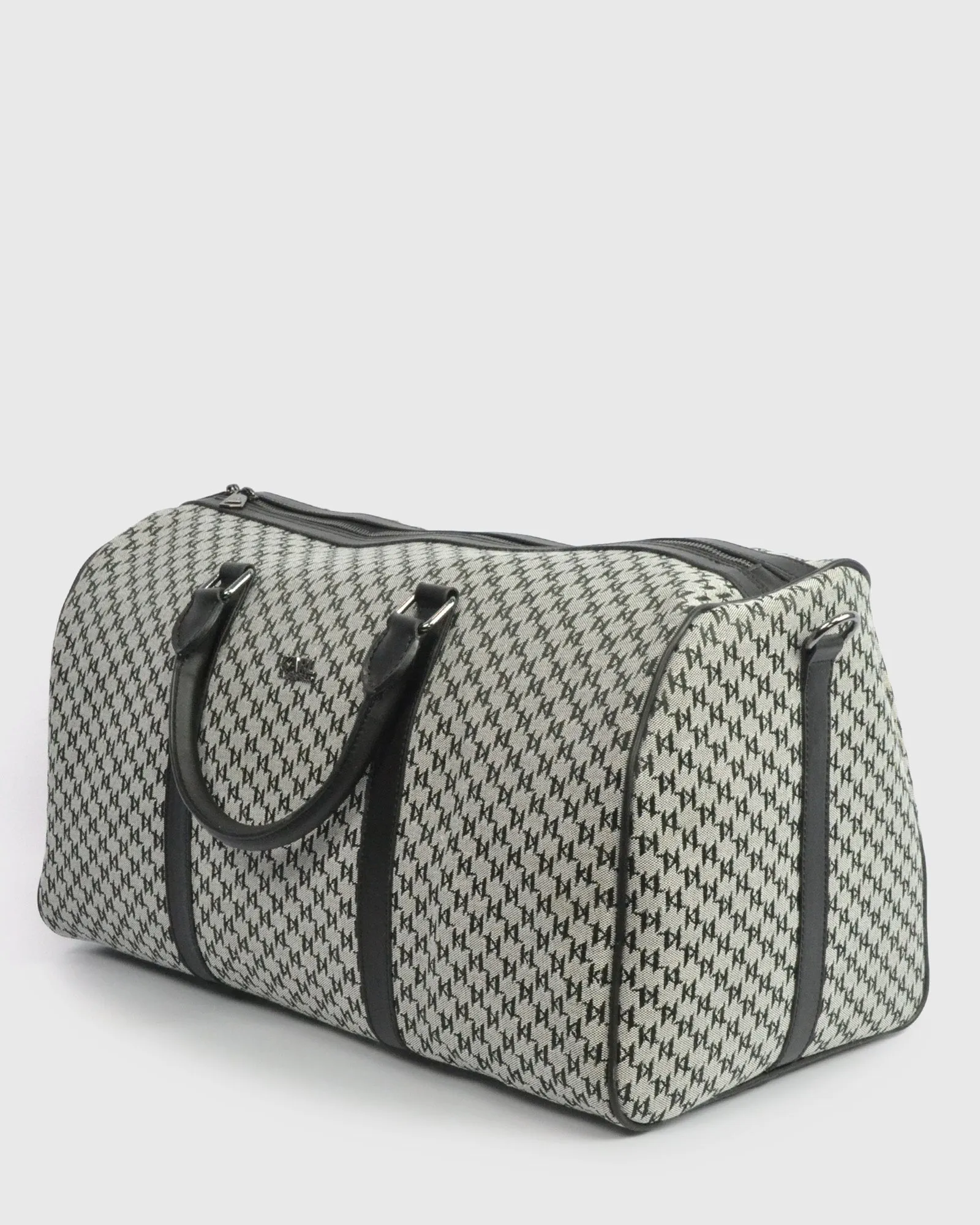 KARL LAGERFELD 805900-990 BLACK CANVAS OVERNIGHT BAG