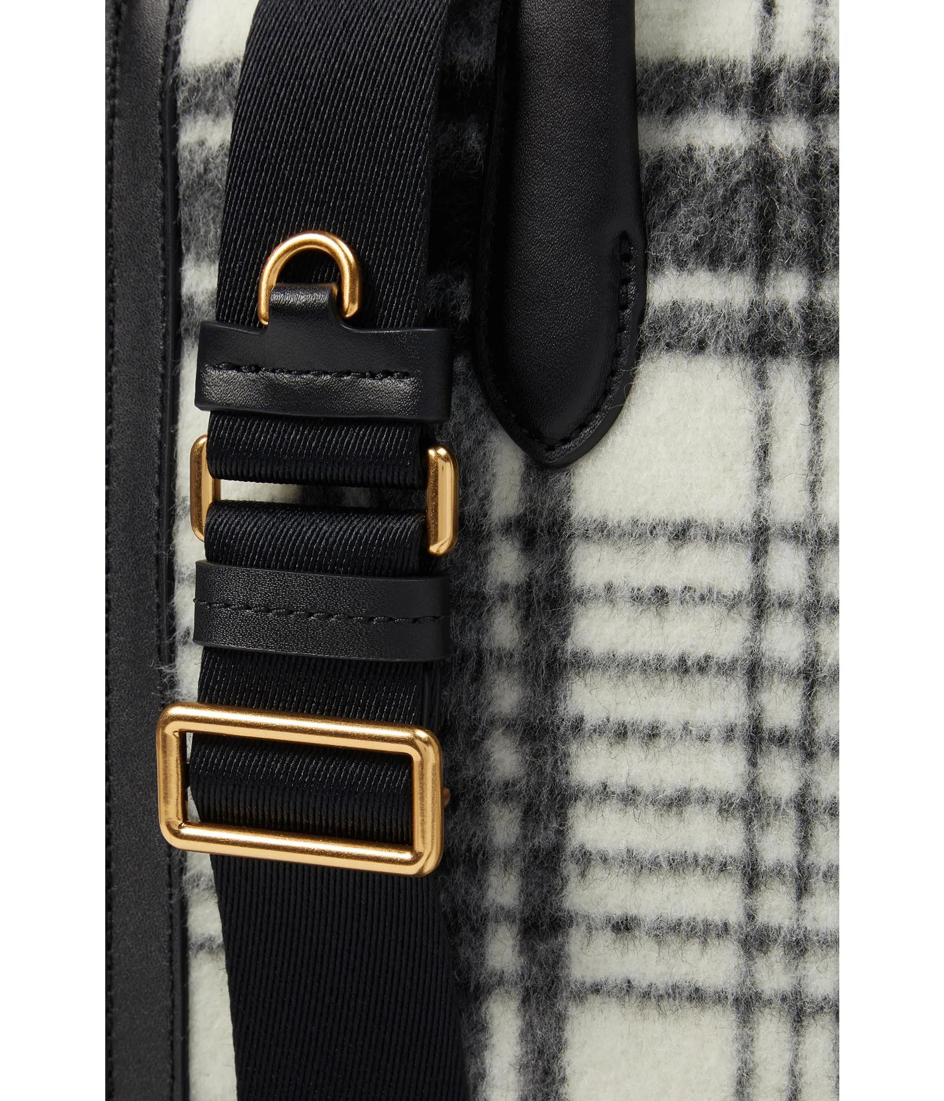 kate spade new york Manhattan Studio Plaid Fabric Small Tote French Cream Multi One Size