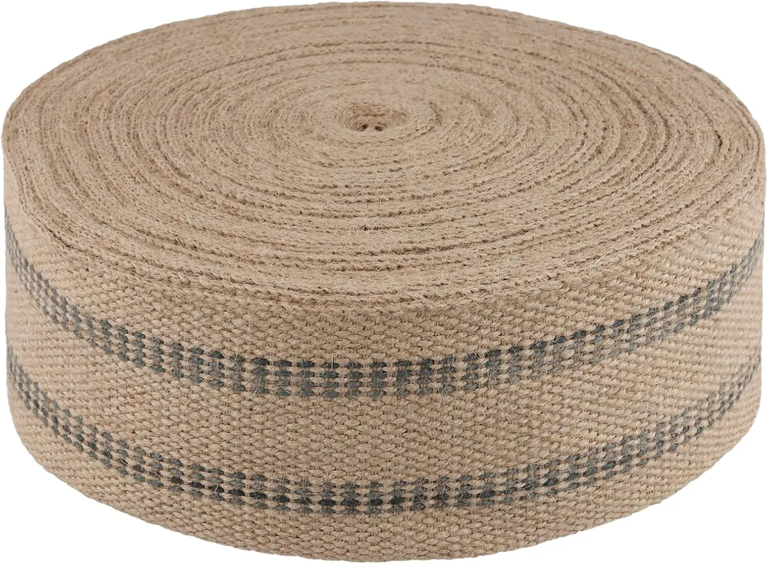KEILEOHO Upholstery/Craft Jute Webbing, 3.5 Inch x 33 Yards Natural Chair Webbing with Black Stripes, Burlap Fabric Webbing Tape for DIY Craft, Home Decorations, Furniture Repair