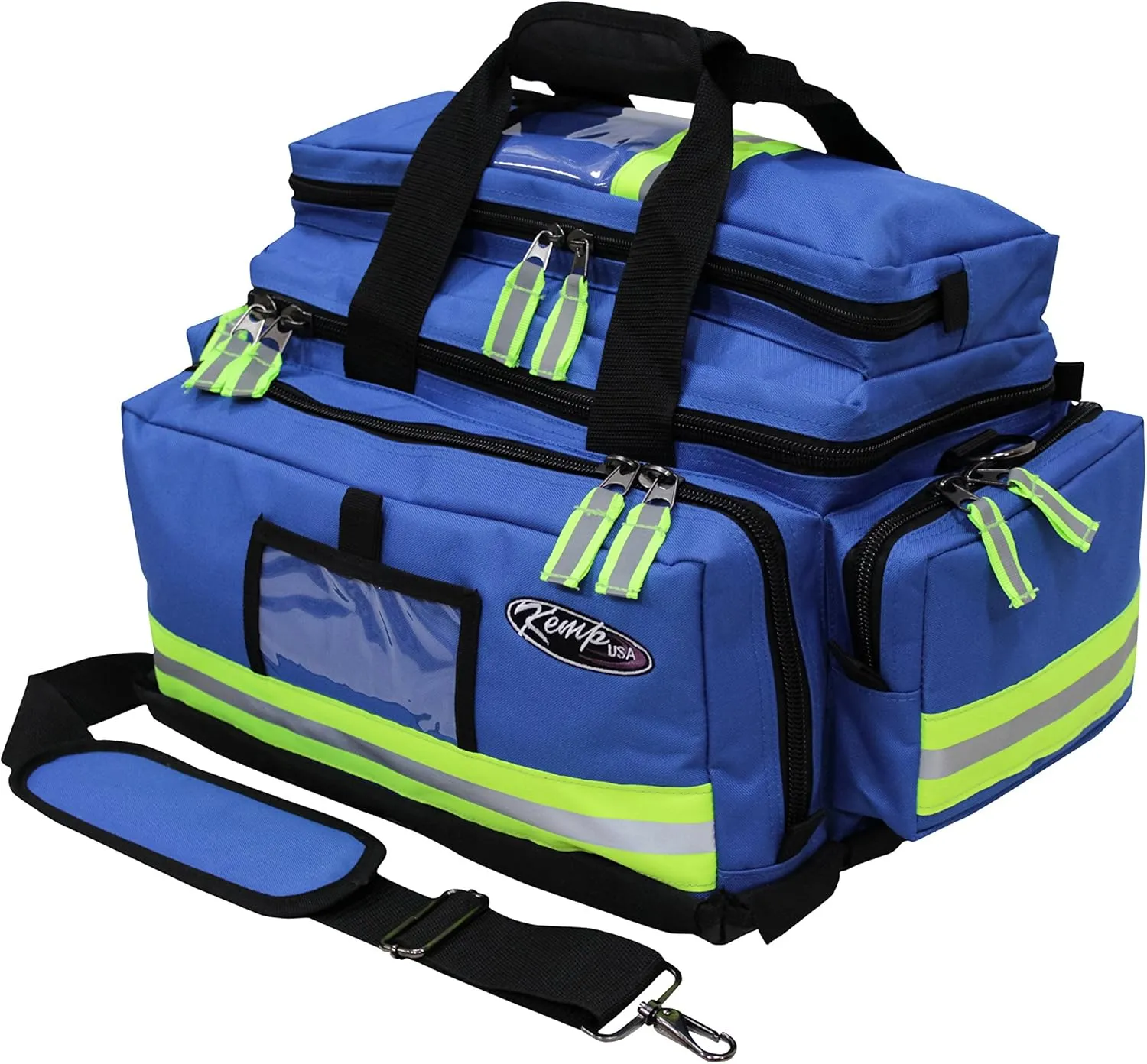 Kemp USA Large Trauma EMS Bag | Survival Gear for Emergency Response Professionals, EMTs, and First Responders | Emergency Medical Bag for First Aid EMT Kit and Trauma Kit, Royal Blue