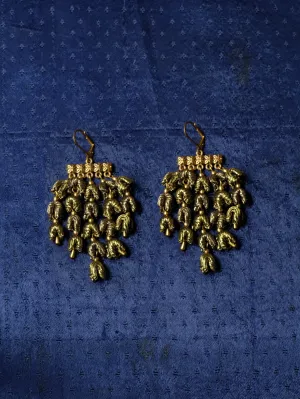 Kinkini Earring Black Antique Gold
