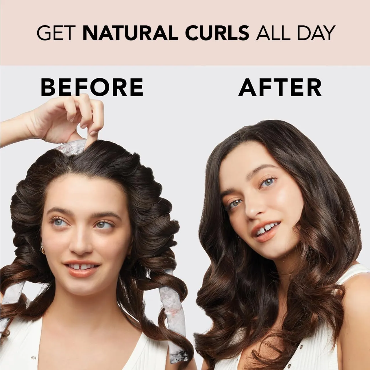 Kitsch Satin Heatless Hair Curler Set - Heatless Curls Overnight, Hair Rollers for Soft Curls & Frizz-Free Styling, No Heat Curlers To Sleep in, Curling Rod Headband with 2 Scrunchies - Marble