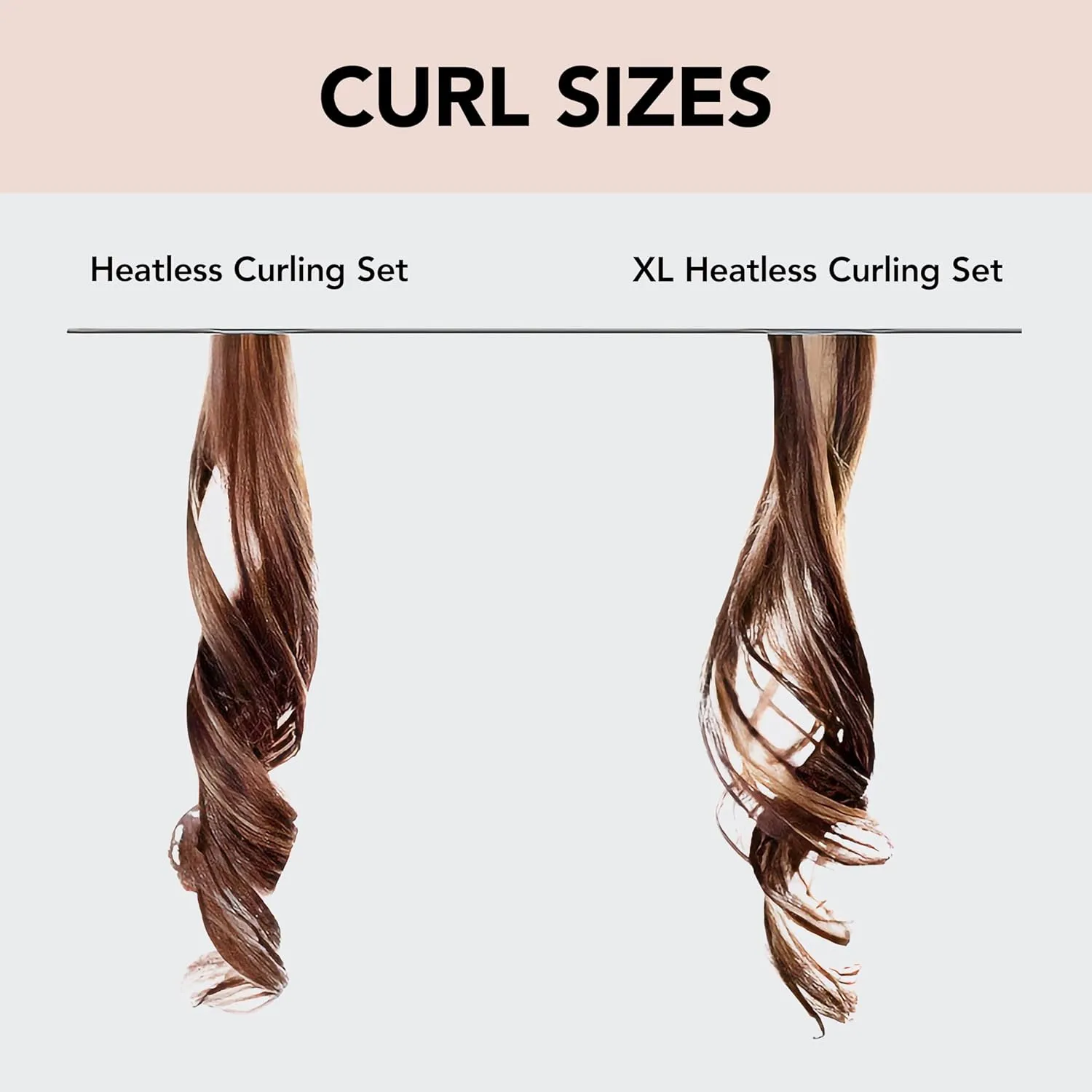 Kitsch XL Satin Heatless Hair Curler Set - Heatless Curls Overnight, Hair Rollers for Soft Curls & Frizz-Free Styling, No Heat Curlers To Sleep in, Jumbo Curling Rod Headband - Chocolate