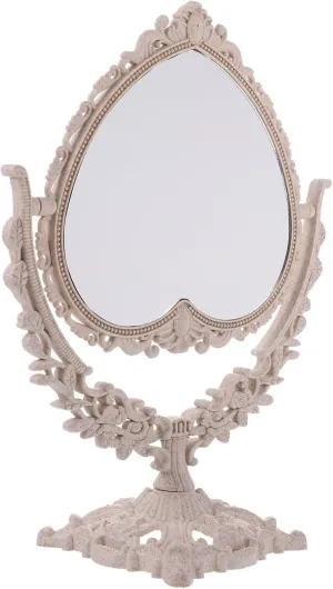 KOHARA 1pc Vanity Mirror Rotatable Mirror Compact Mirror Cosmetic Mirror Heart Makeup Mirrors Bathroom Mirror Countertop Mirror Vintage Mirror to Rotate Travel Mirror Desk Plastic