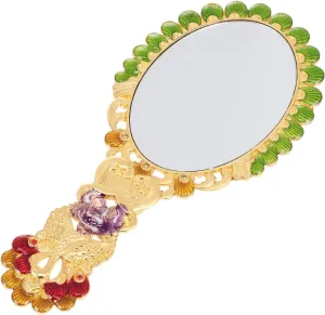 KOHARA Handle Mirror Vanity Mirror Portable Vanity Mirror Foldable Makeup Mirror Vintage Mirrors Retro Hand Mirror Handheld Mirror Portable Mirror Travel Cosmetic Hand Mirror Glass Simple