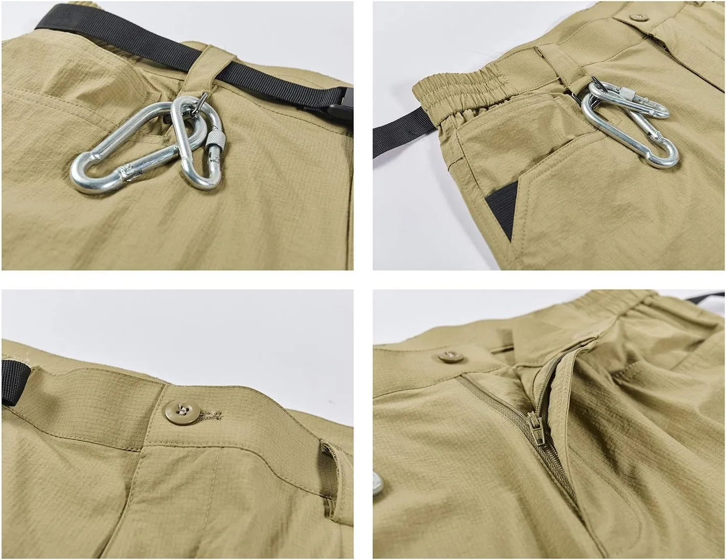 Kolongvangie Men's Outdoor Comfy Lightweight Quick Dry Stretchy Cargo Shorts with Multi Pockets (No Belt)