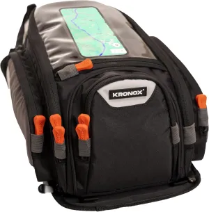 KRONOX Motorcycle Tank Bag with Waterproof Cover - Universal Motorcycle Gas Tank Bag with Straps. Fits Most Honda Yamaha Kawasaki and Harley Bikes