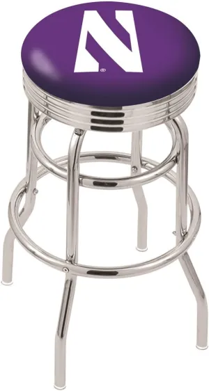 L7C3C Northwestern 25" Double-Ring Swivel Counter Stool with Chrome Finish
