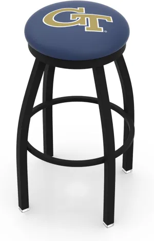 L8B2B Georgia Tech 36" Swivel Bar Stool with Black Wrinkle Finish