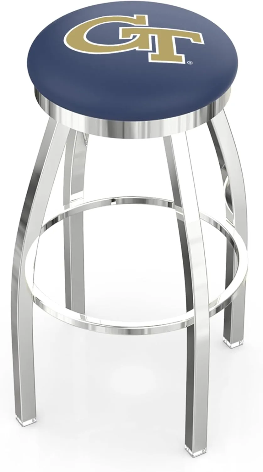 L8C2C Georgia Tech 30" Swivel Bar Stool with Chrome Finish