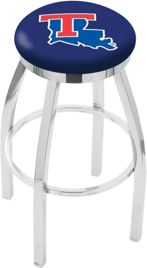 L8C2C Louisiana Tech 36" Swivel Bar Stool with Chrome Finish