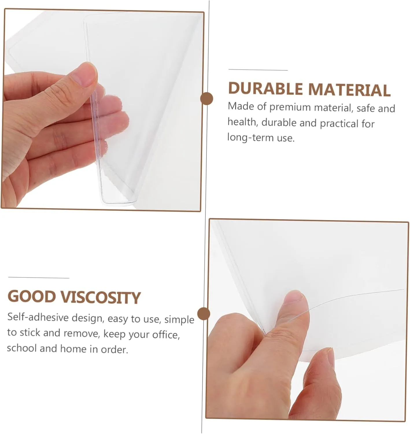 Label Set 30pcs Adhesive Card Bag Label Sleeves Material Card Cover for Office School Travel
