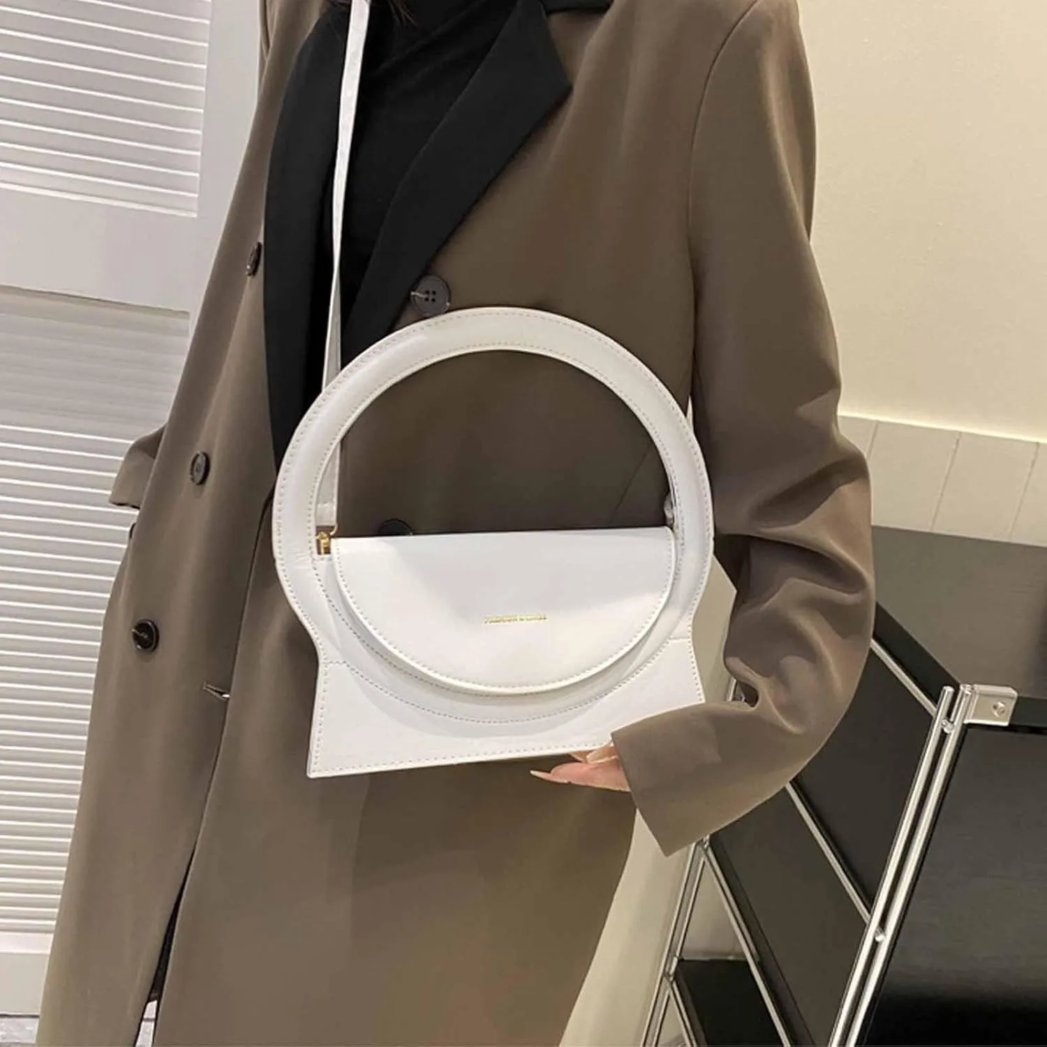 LAPRBY Women's Y2k Retro Top Handle Hobo Bag PU Leather Crossbody Shoulder Bag Handbag Purse Totes Satchels Trendy