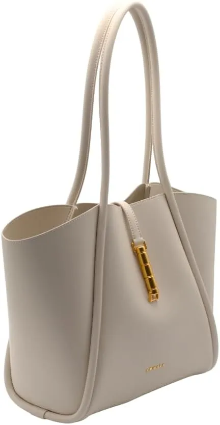 Large Capacity Women's Tote Bag with Matching Pouch Chic Top-Handle Shoulder Purse with Minimalist Design Hobo bag