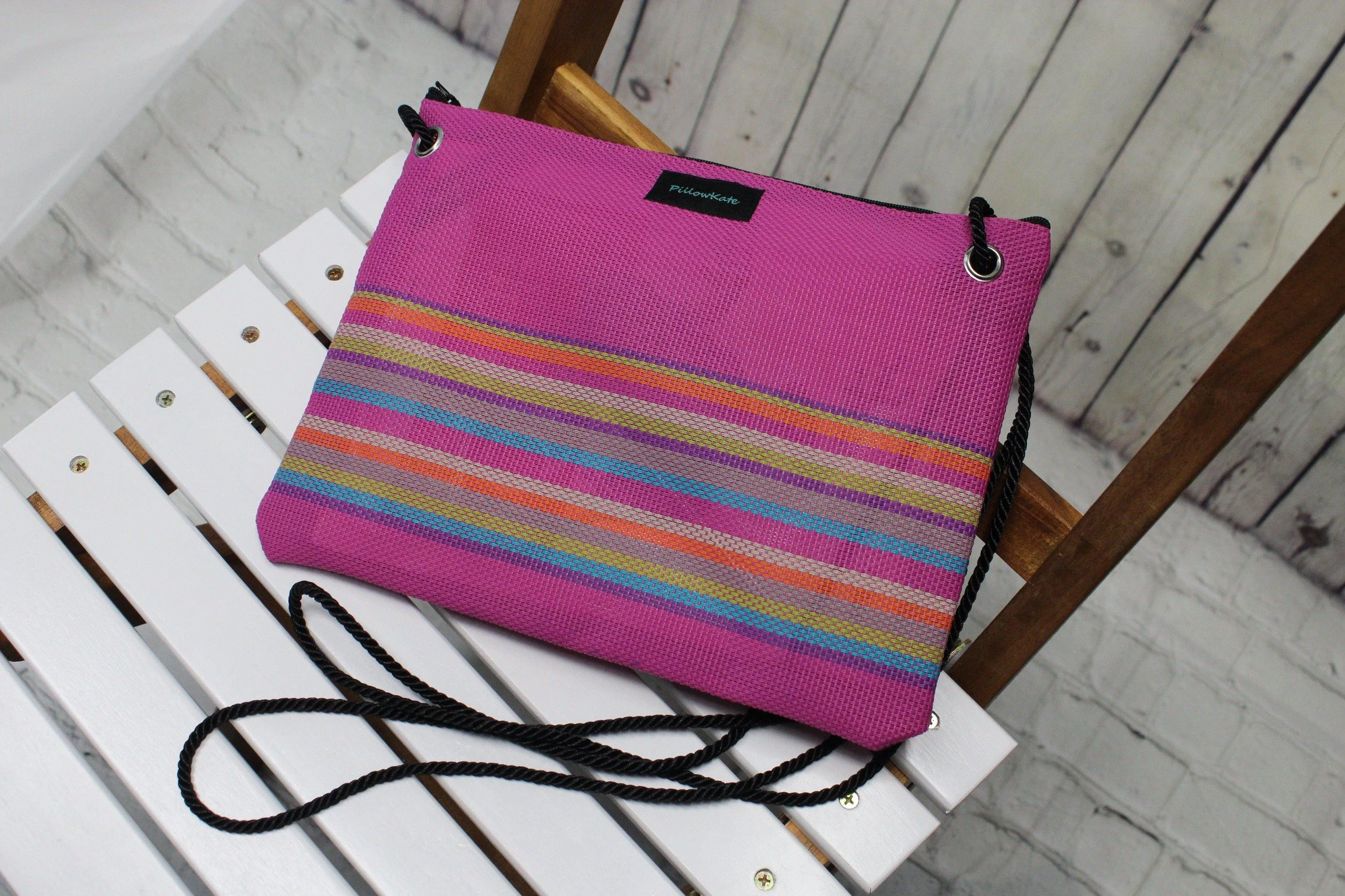 Larissa Multi Color Striped Handbag