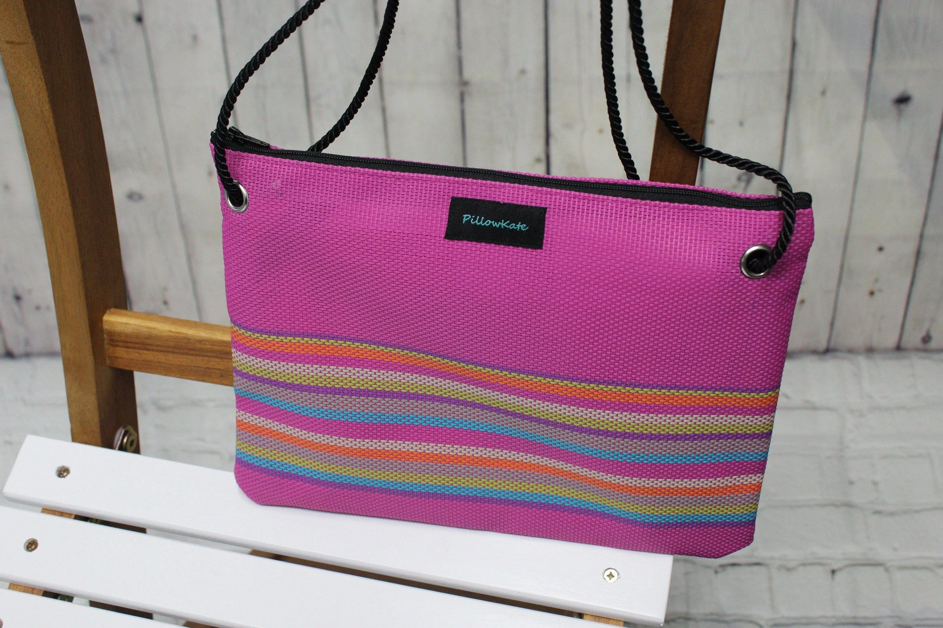 Larissa Multi Color Striped Handbag