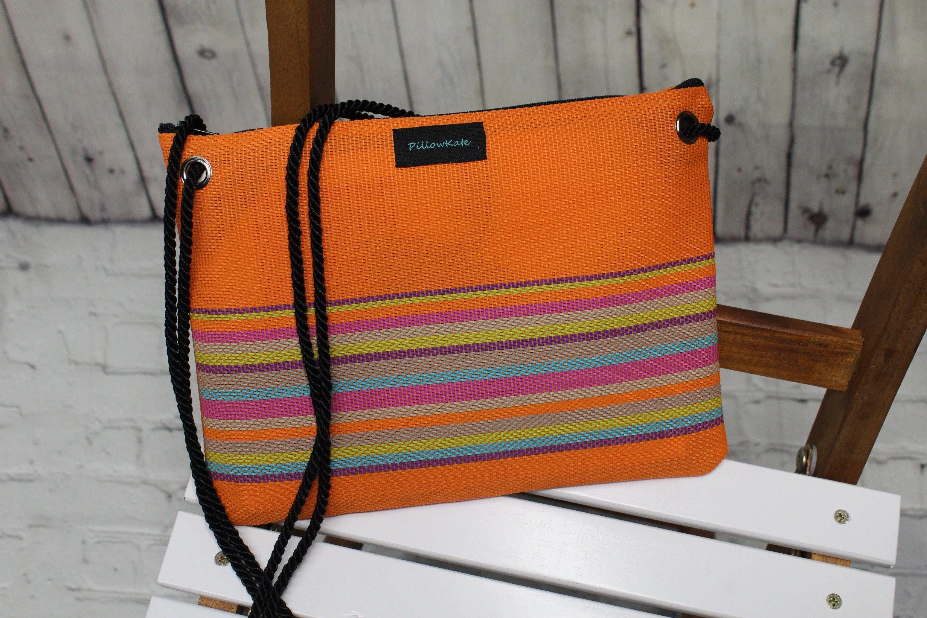 Larissa Multi Color Striped Handbag