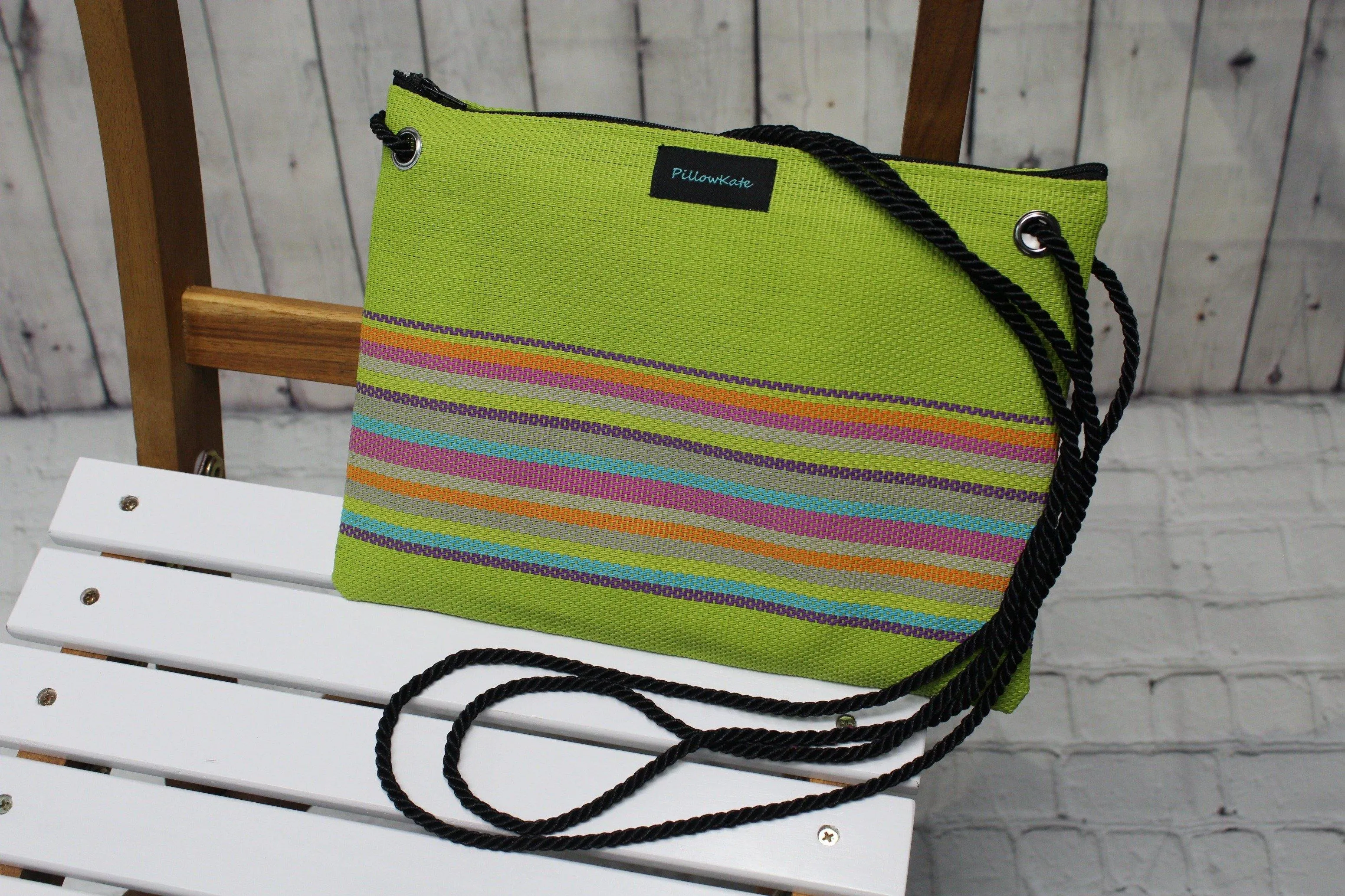 Larissa Multi Color Striped Handbag