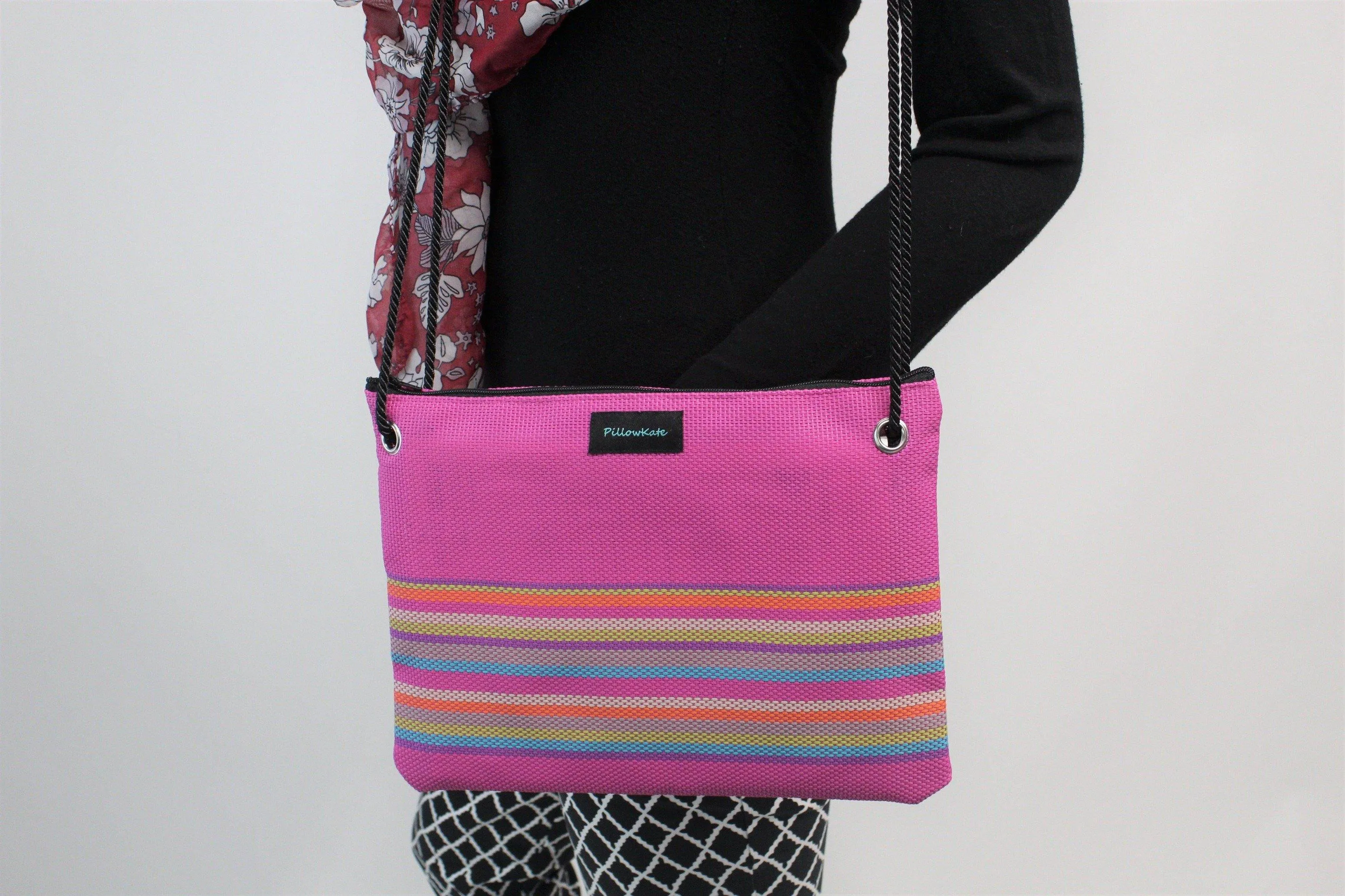 Larissa Multi Color Striped Handbag