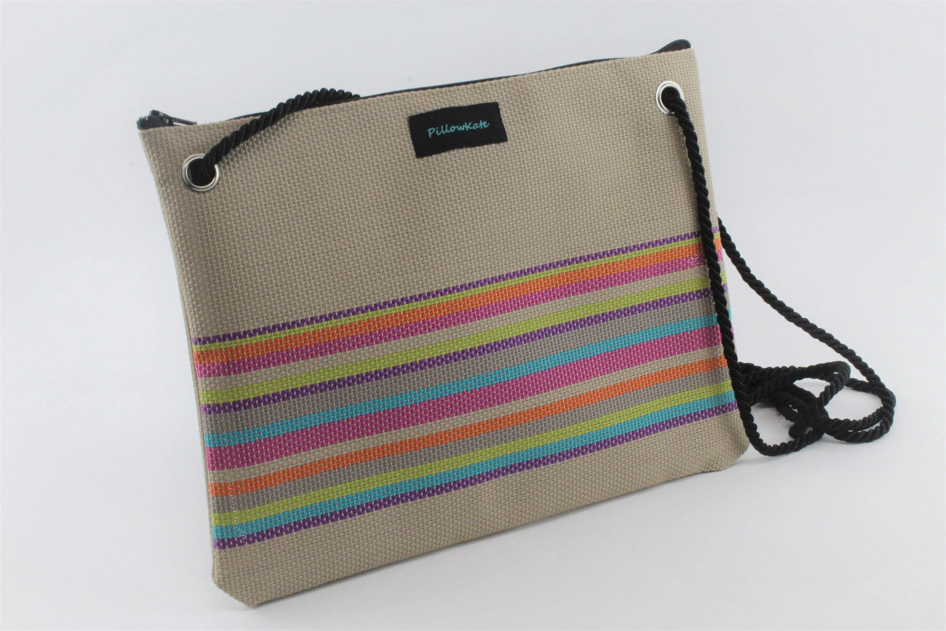 Larissa Multi Color Striped Handbag