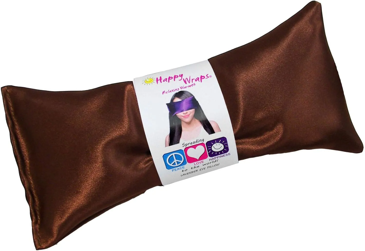 Lavender Eye Pillow - Hot Cold Weighted Eye Pillows for Yoga, Sleep, Relaxation, Stress, Migraine Relief - Aromatherapy Gifts for Women, Birthday, Teachers, Made in USA by Happy Wraps - Copper