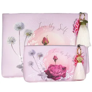Lavender Rose Tassel Pouch-Small
