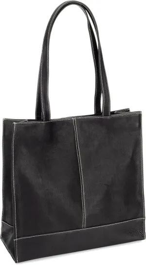 Le Donne Leather Everly Tote - Premium Full-Grain Colombian Vaquetta Cowhide Leather Tote Bag, 12.5” x 12.5” x 5”