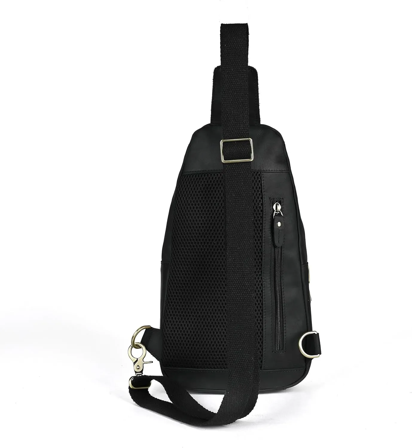 Le'aokuu Men Outdoor Casual Travel Hiking Tea Crossbody Chest Sling Bag Rig One Shoulder Strap Bag Backpack Men Leather