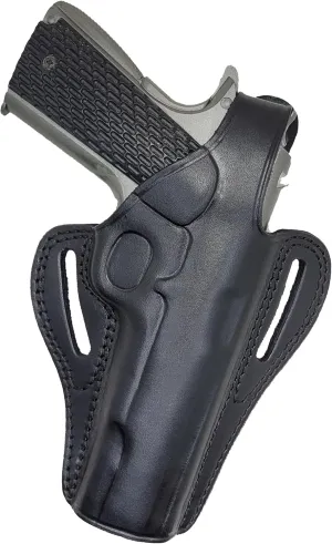 Leather 1911 Holster - OWB 1911 Holsters 5 inch - 1911 Pancake Holster - fits All 1911 Models with 5" Barrels - for Colt Kimber Rgr Taurus Springfield Browning CZ Remington Sig Armscor Norinco etc.