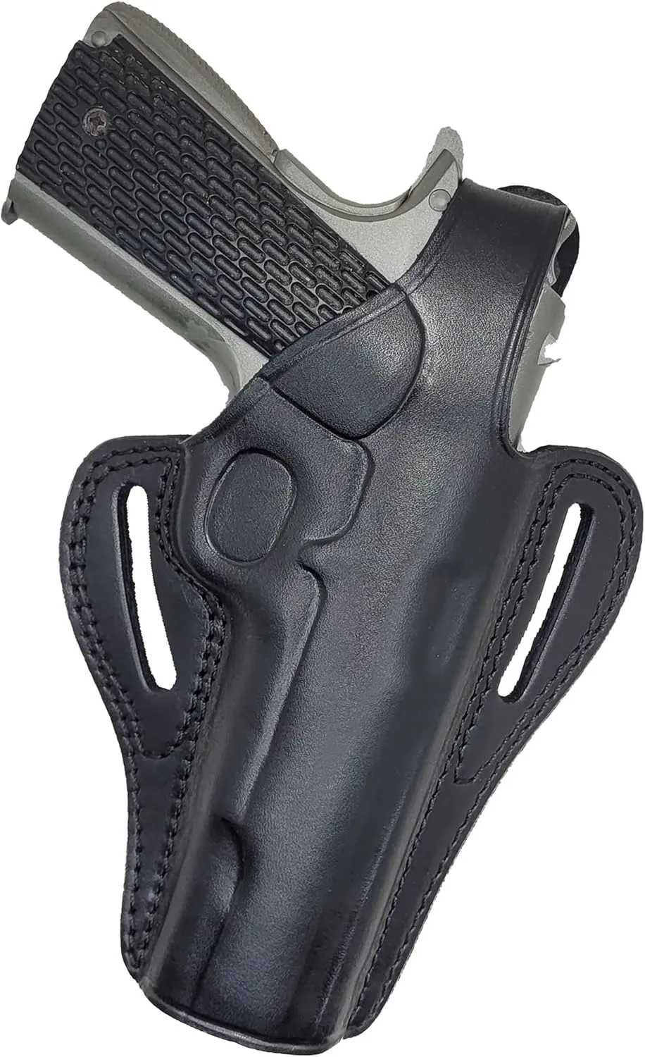 Leather 1911 Holster - OWB 1911 Holsters 5 inch - 1911 Pancake Holster - fits All 1911 Models with 5" Barrels - for Colt Kimber Rgr Taurus Springfield Browning CZ Remington Sig Armscor Norinco etc.
