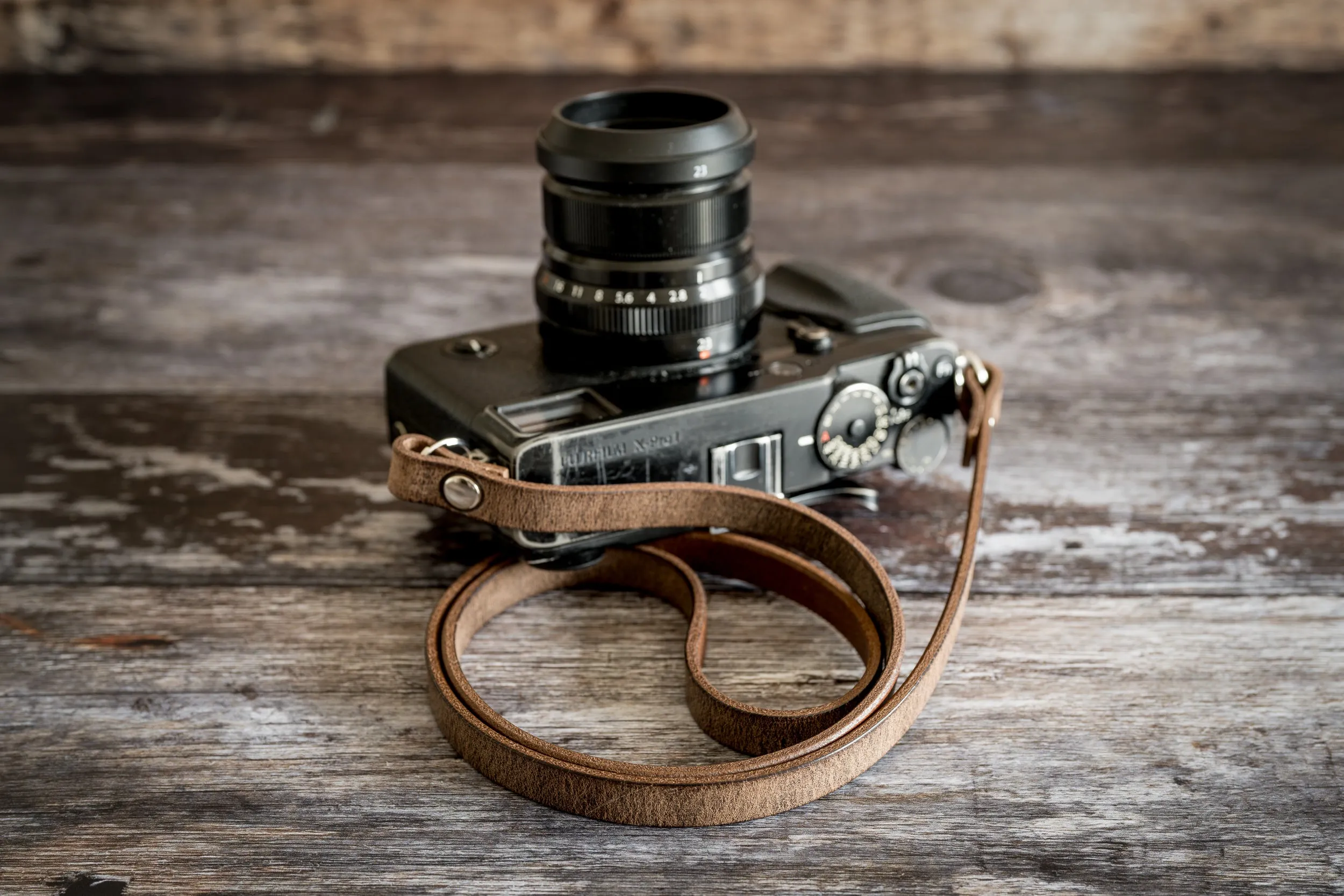 Leather Camera Neck Strap | Antique Brown