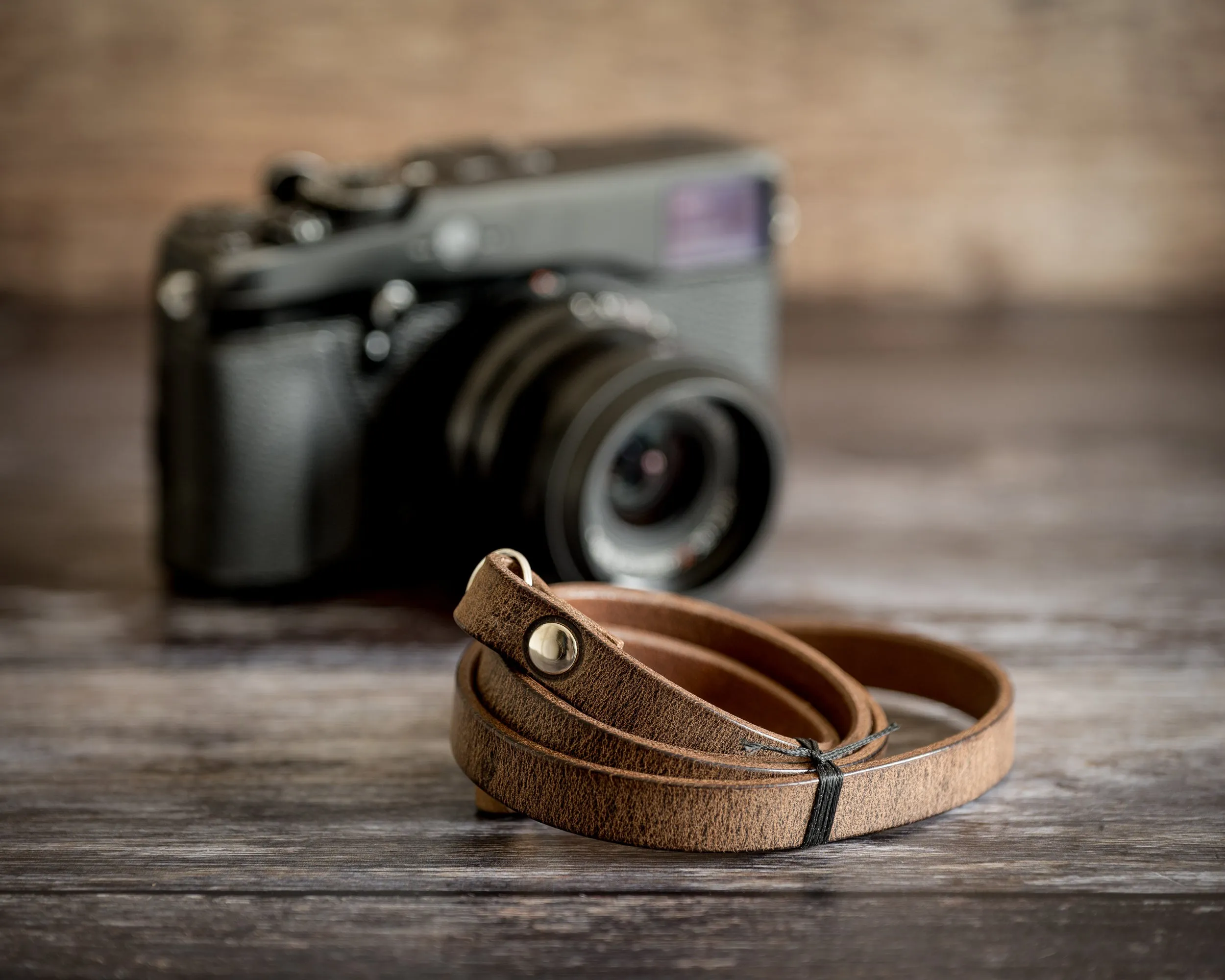 Leather Camera Neck Strap | Antique Brown