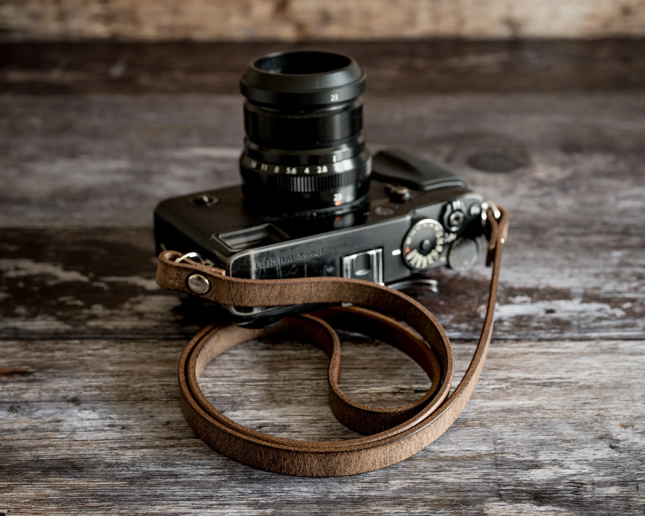 Leather Camera Neck Strap | Antique Brown