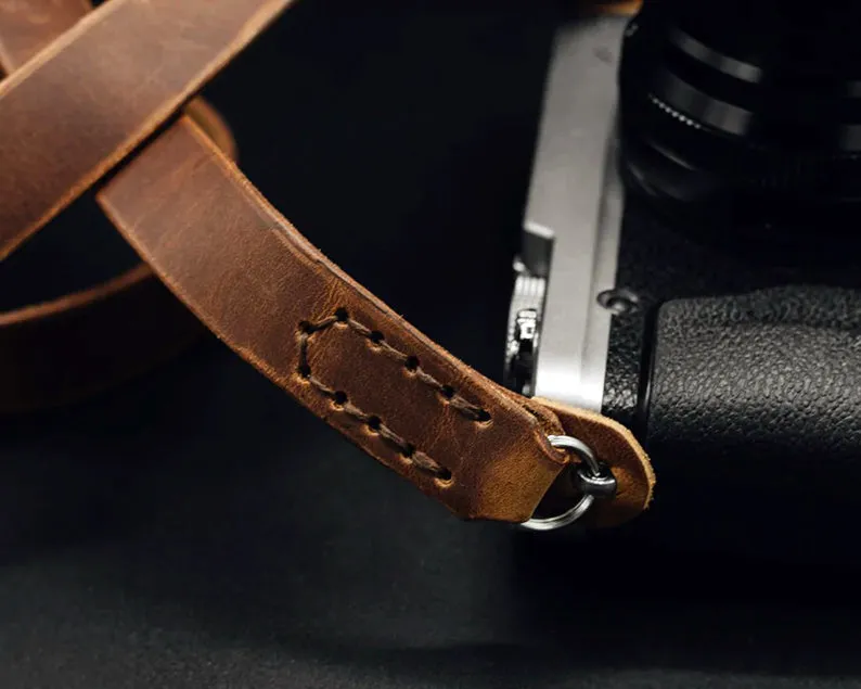 Leather Camera Strap for Women & Men
